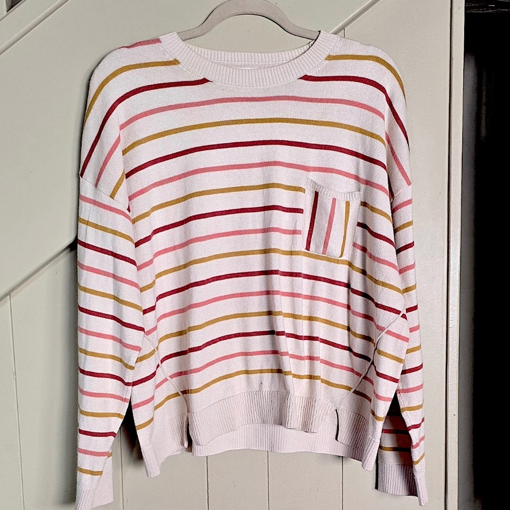 Garnet Hill Pima Cotton Easy Sweater Tee • Size XL